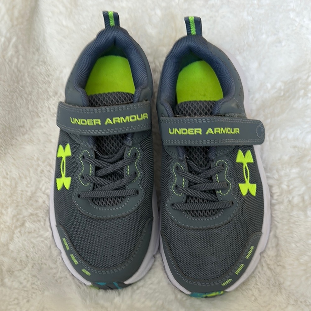 Under Armour Kids' Gray and Green Shoes
